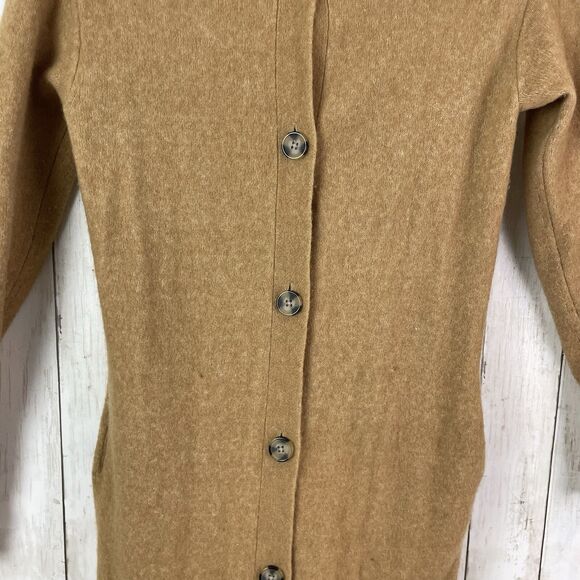 Everlane The Cozy Stretch Duster Cardigan Caramel Camel Tan Size XS - Picture 4 of 11